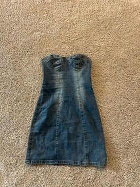 Edikted | Dresses | Edikted Blue Denim Overall Mini Dress | Poshmark